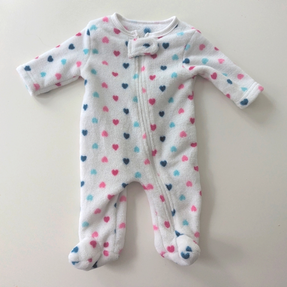 Heart Patterned Kids One Piece